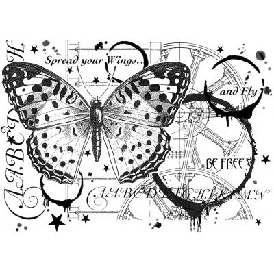 Crafty Individuals Rubber Stamp - Fly And Be Free